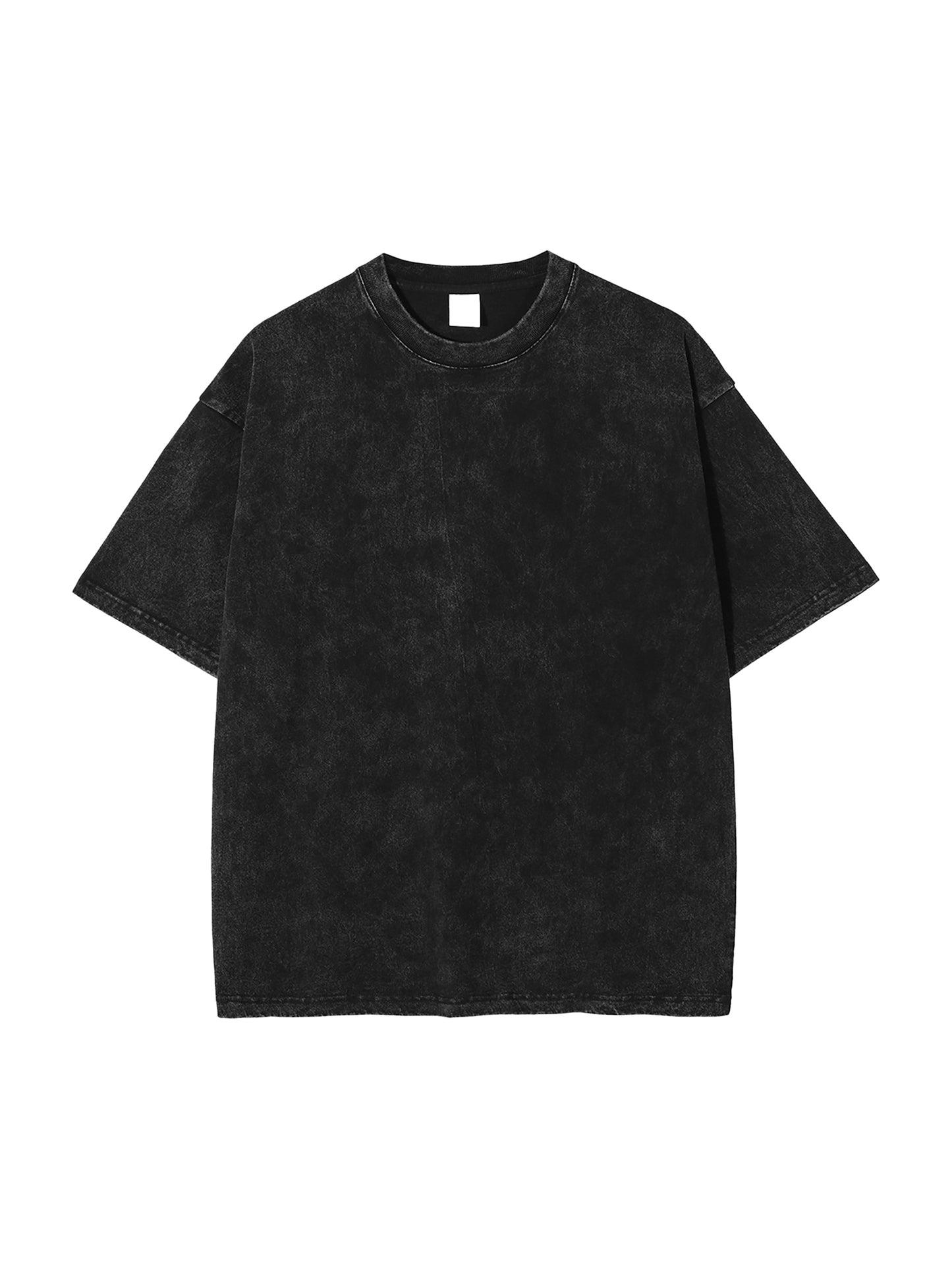 VybeWears Premium Oversized Acid Wash T-Shirt | 240 GSM Heavyweight Cotton | Unisex Streetwear