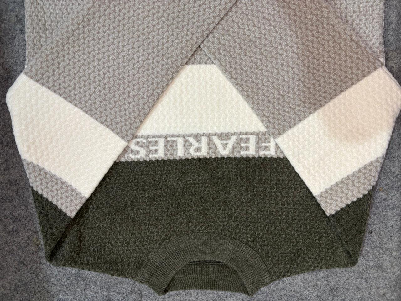 The “FEARLESS” Textured Knit Sweatshirt — Minimal Street Core Edition