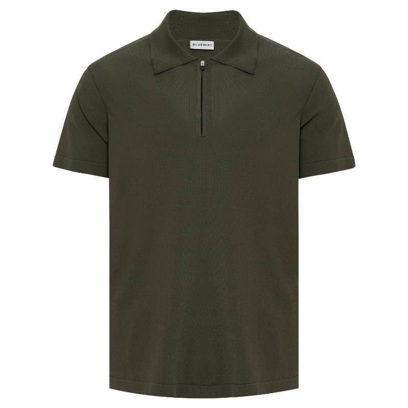 VybeWears Premium Zip Polo T-Shirt | Stretch Cotton | Smart Casual Collection