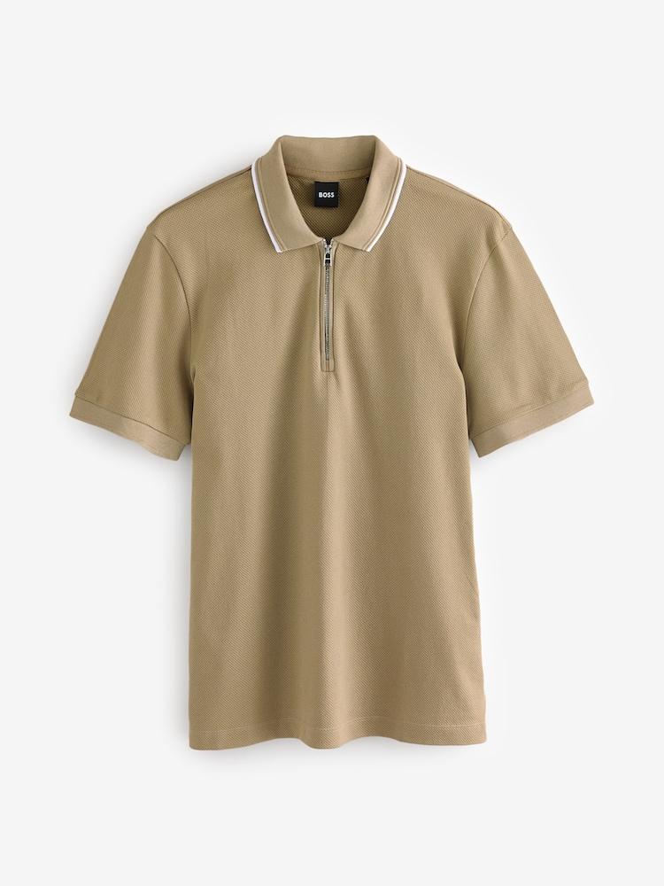 VybeWears Premium Zip Polo T-Shirt | Stretch Cotton | Smart Casual Collection