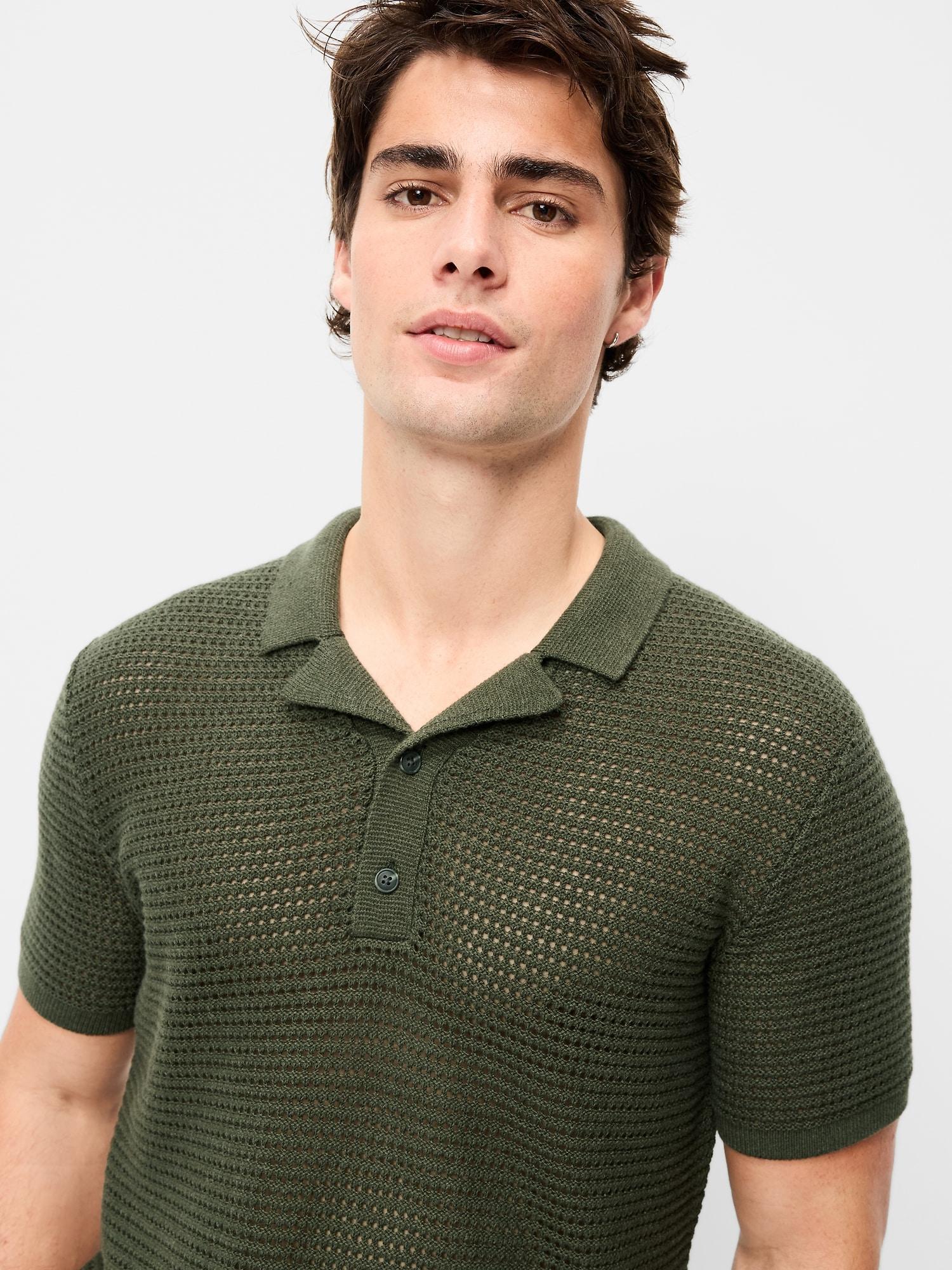 VybeWears Premium Crochet Knit Polo Shirt | Breathable Summer Knit | Luxury Fit