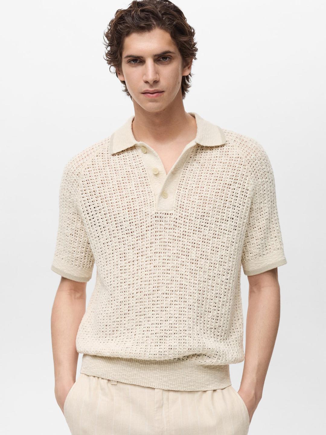 VybeWears Premium Crochet Knit Polo Shirt | Breathable Summer Knit | Luxury Fit
