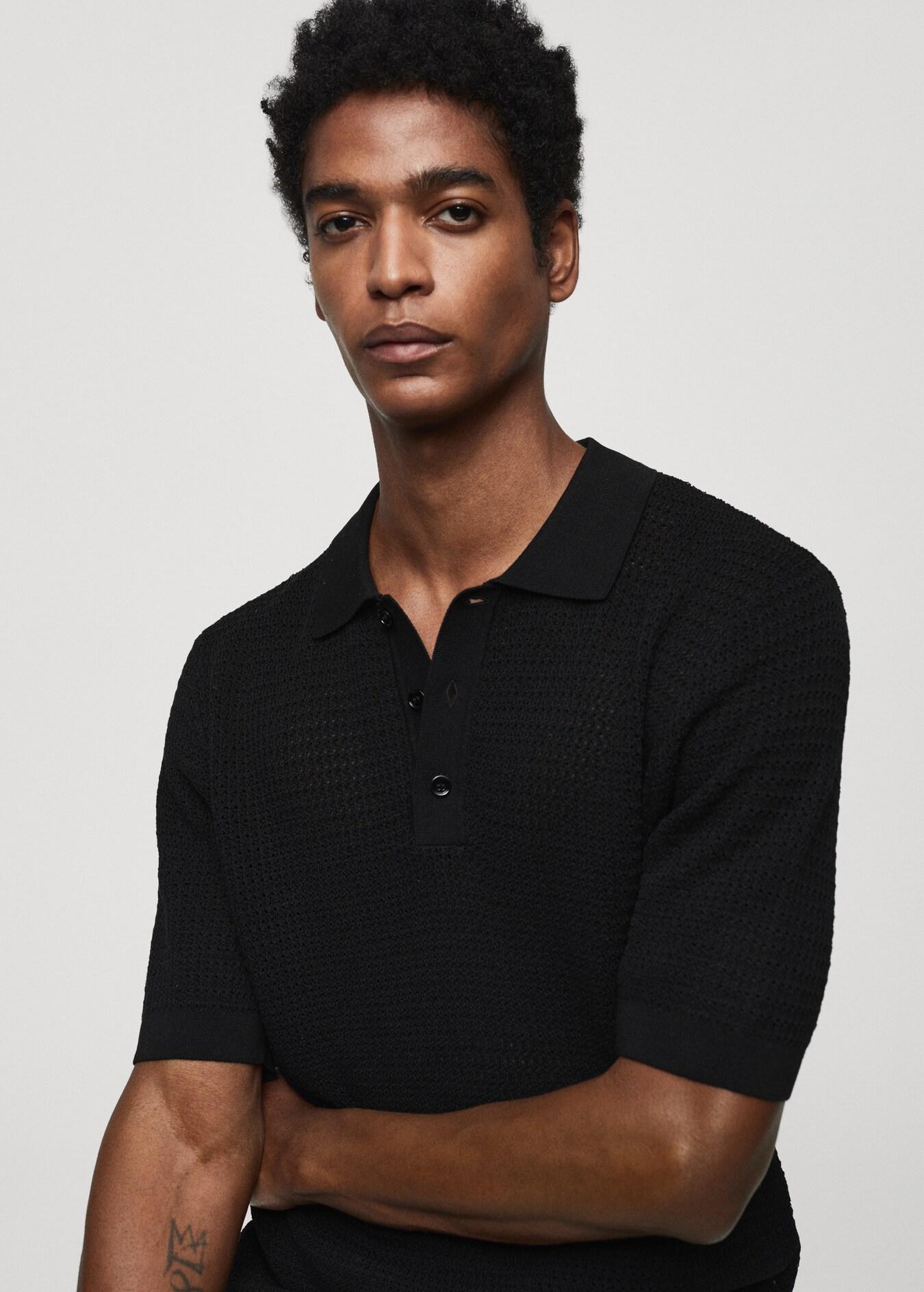 VybeWears Premium Crochet Knit Polo Shirt | Breathable Summer Knit | Luxury Fit