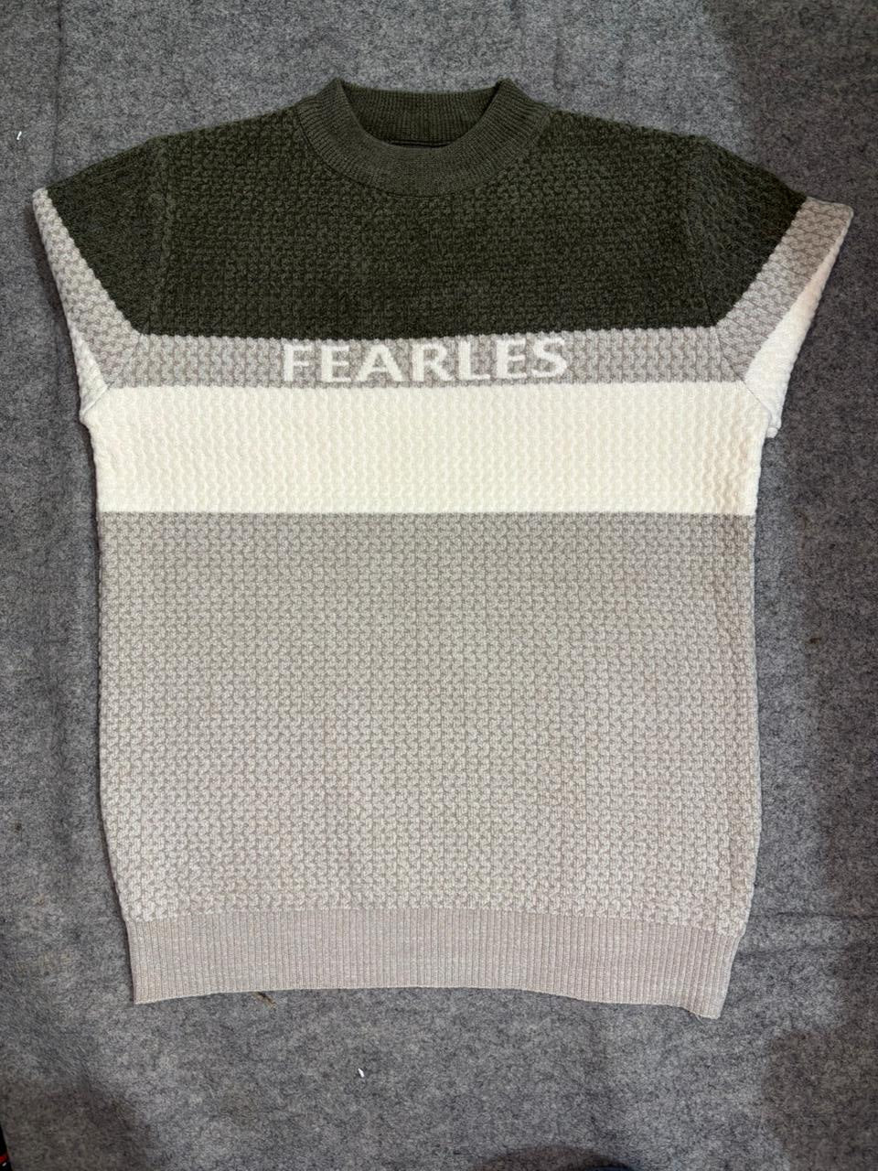 The “FEARLESS” Textured Knit Sweatshirt — Minimal Street Core Edition