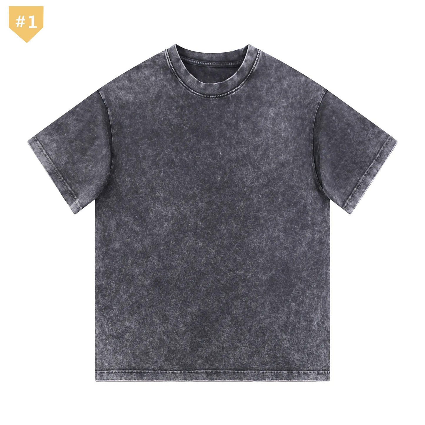 VybeWears Premium Oversized Acid Wash T-Shirt | 240 GSM Heavyweight Cotton | Unisex Streetwear