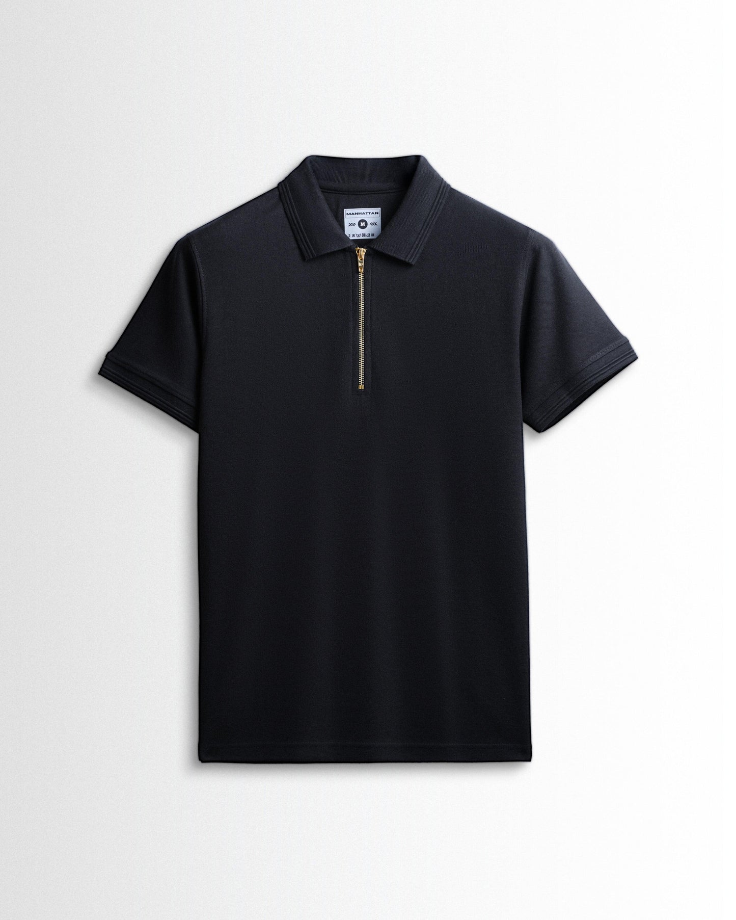 VybeWears Premium Zip Polo T-Shirt | Stretch Cotton | Smart Casual Collection