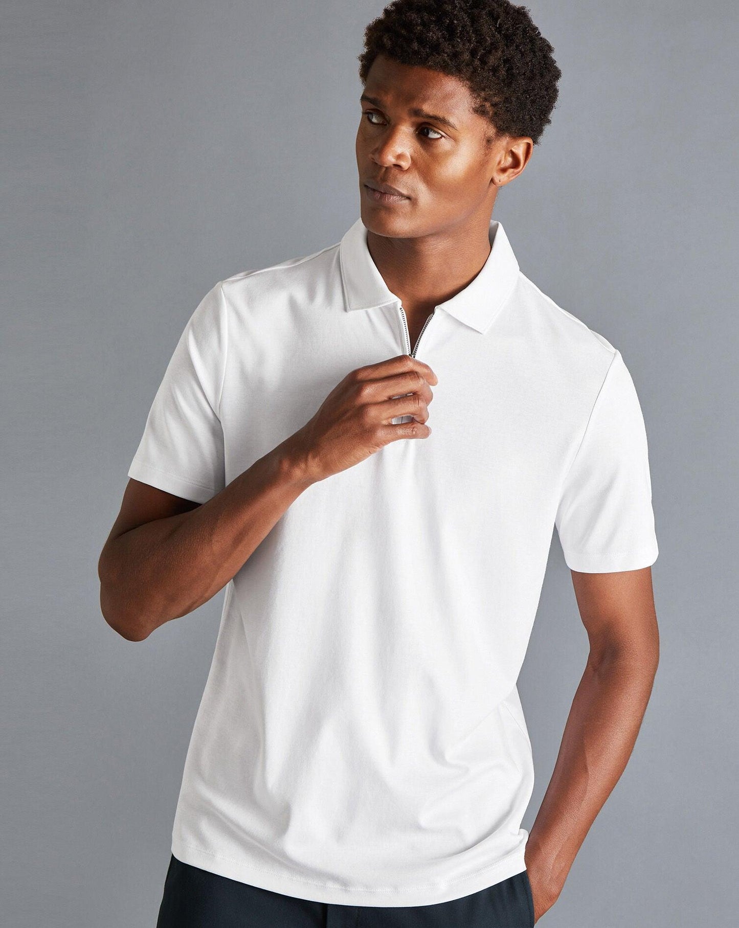 VybeWears Premium Zip Polo T-Shirt | Stretch Cotton | Smart Casual Collection